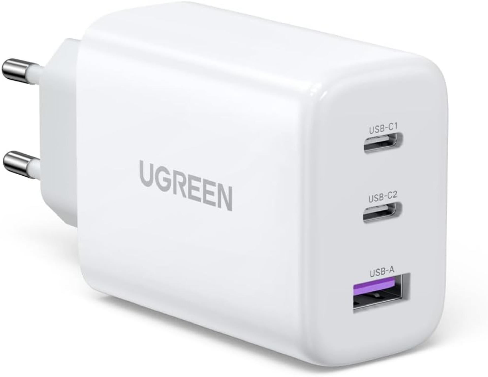 USB C Schnellladegerät 65W 3-Port, weiss