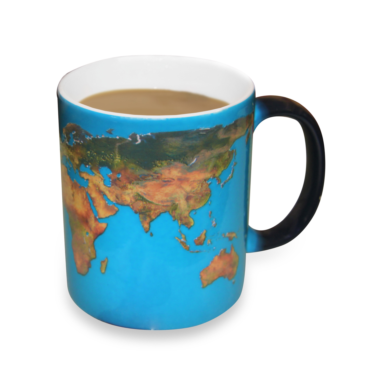 Tasse Weltkarte Day & Night - Wärme Aktiv