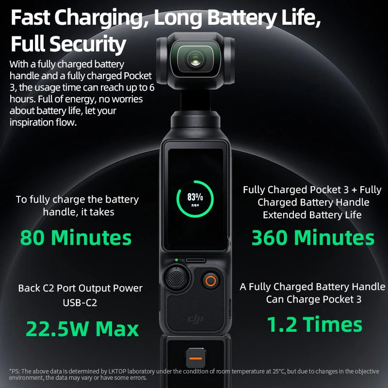 LKTOP Osmo Pocket 3/4/4P Battery Handle Q1