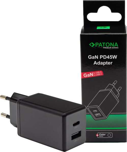 PATONA GaN PD45W Adapter 1xUSB-C 1xUSB-A