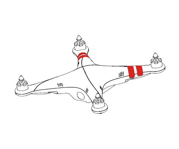 DJI Phantom 1 Quadrokopter Ersatzbody