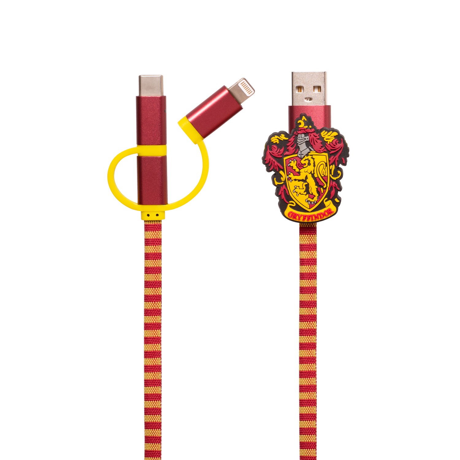 Hogwarts Gryffindor 3in1-Ladekabel Scarf-Cable (Lightning/Micro/USB-C)