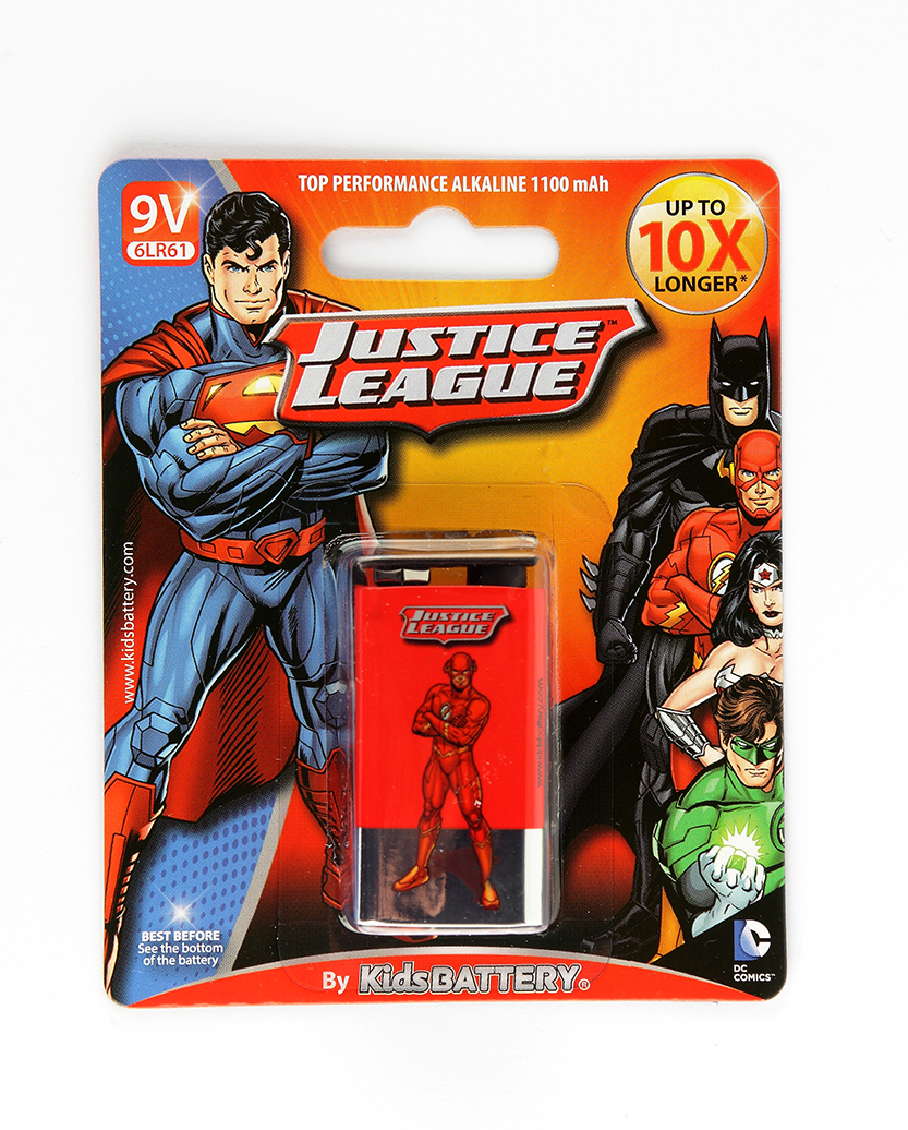 Kidsbattery - Justice League 1 x 9V/6LR61 Alkaline