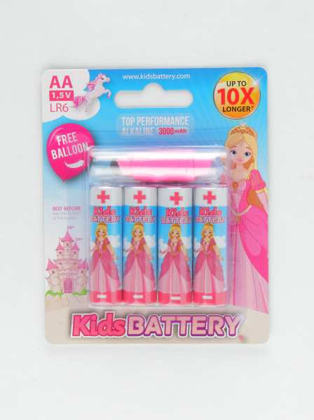 Kidsbattery - Princess 4 x AA/LR6 Alkaline