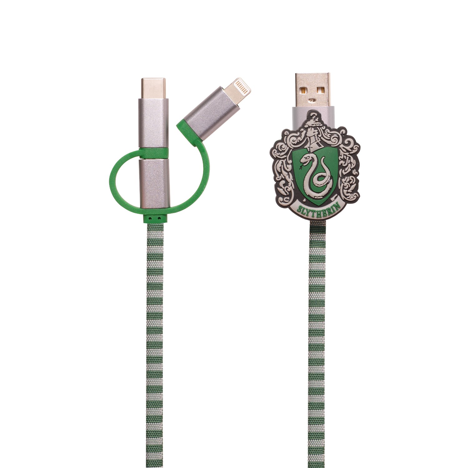 Hogwarts Slytherin 3in1-Ladekabel Scarf-Cable (Lightning/Micro/USB-C)