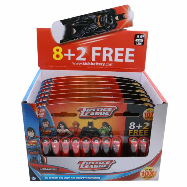 Kidsbattery - Justice League 8 +2 AA/ LR6