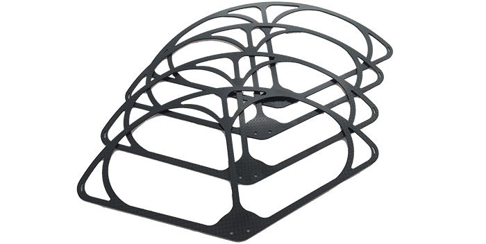 DJI Phantom 2 Propellerschutz / Propguards aus Karbon