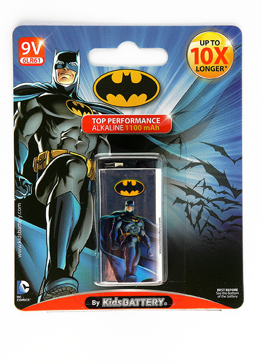 Kidsbattery - Batman 1 x 9V/6LR61 Alkaline