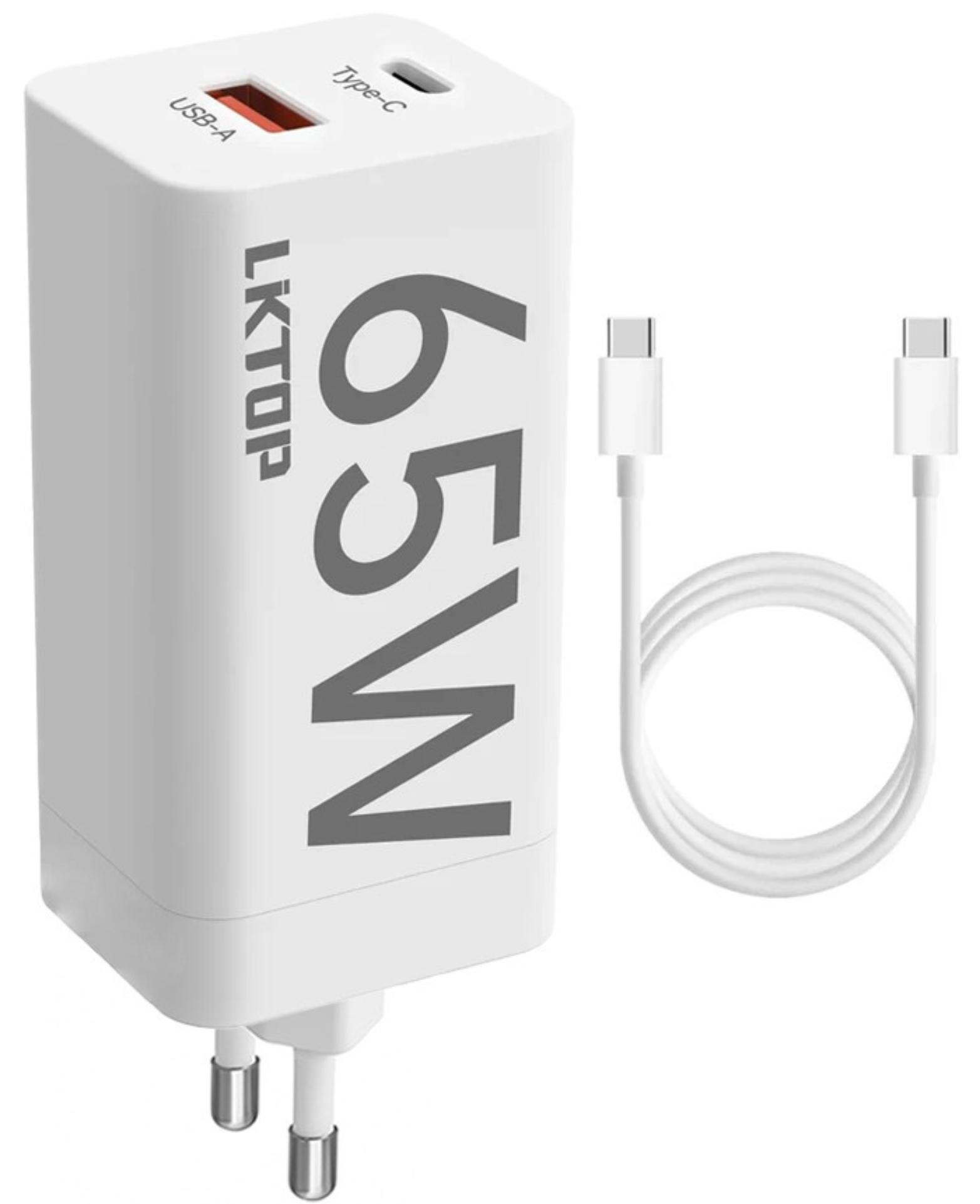 LKTOP 65W USB-A und USB-C Schnellladegerät (mobil)