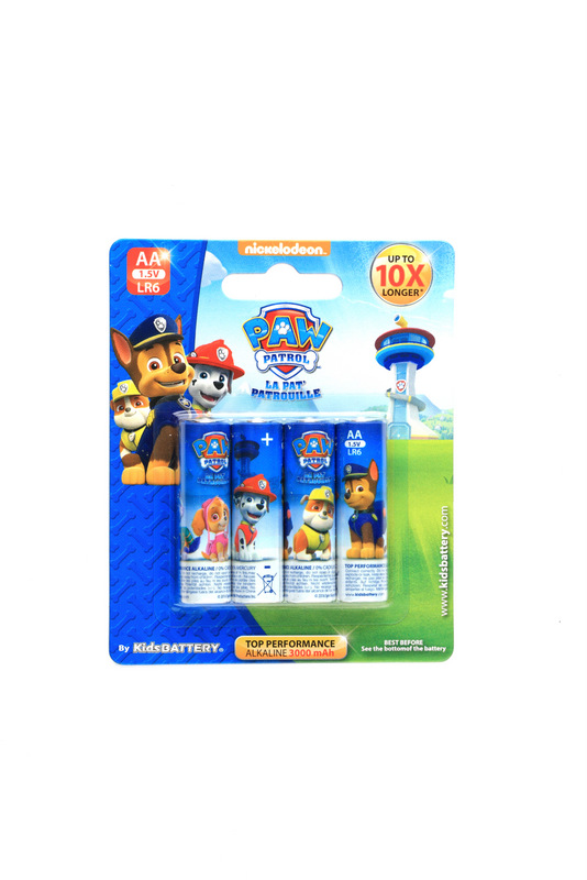 Kidsbattery - Paw Patrol Boys 4 x AA/LR6 Alkaline