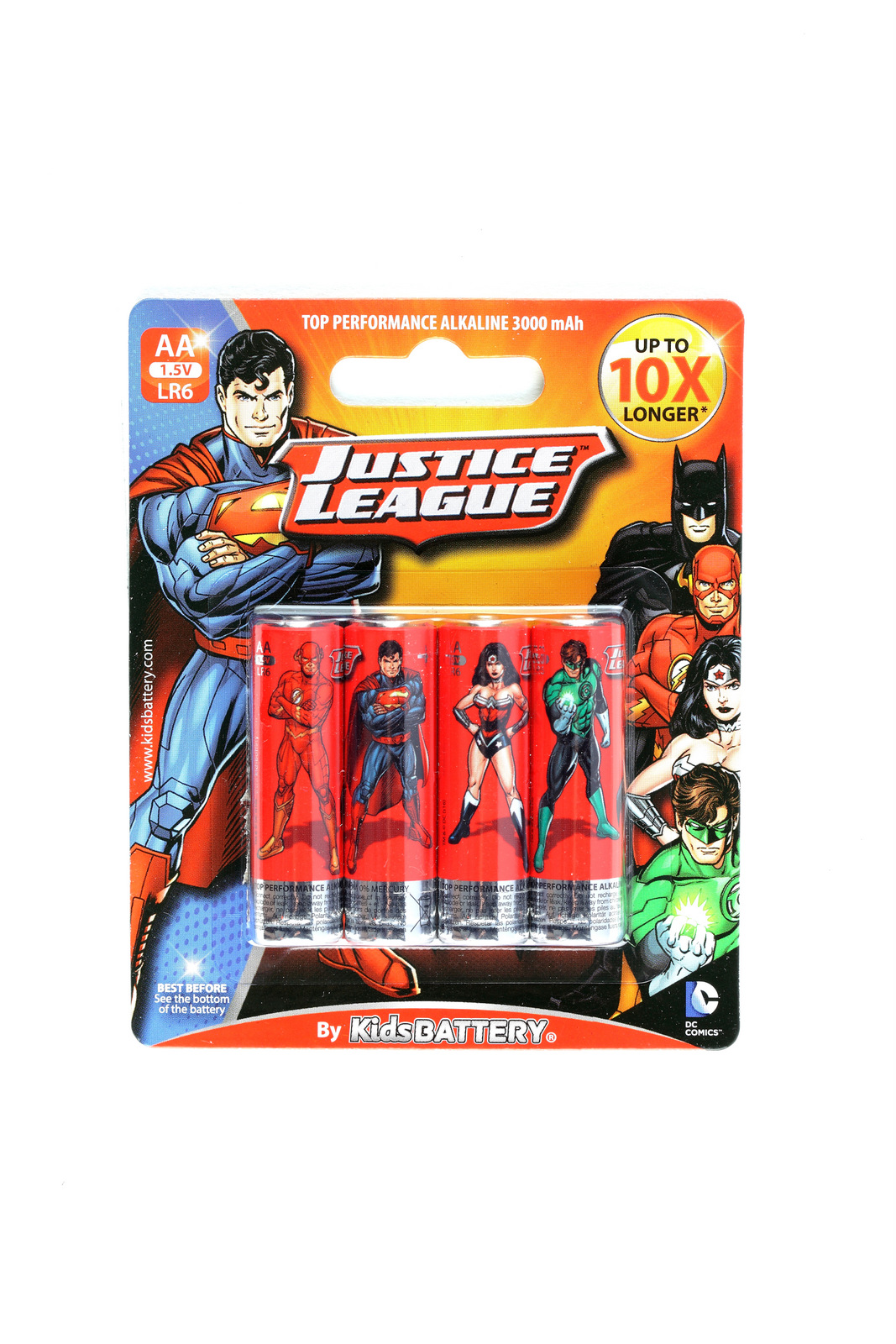 Kidsbattery - Justice League 4 x AA/LR6 Alkaline