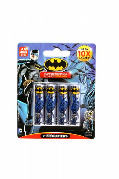 Kidsbattery - Batman 4 x AA/LR6 Alkaline