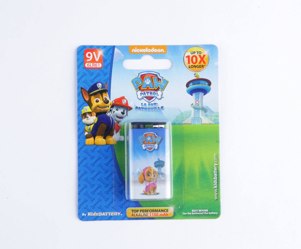 Kidsbattery - Paw Patrol Boys 1 x 9V/6LR61 Alkaline