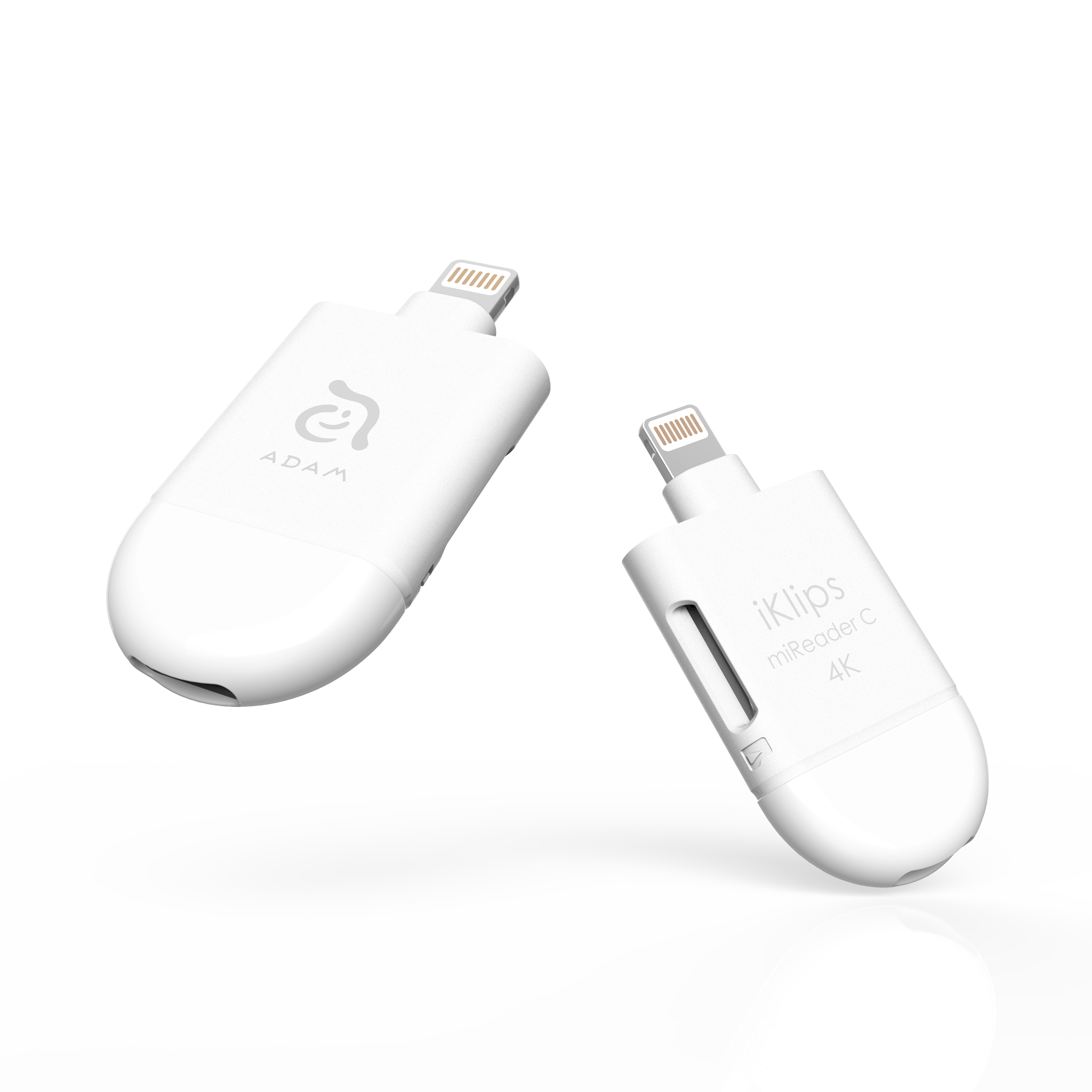 iKlips miREADER C | Silber | USB-C 2 in 1 microSD-Kartenleser