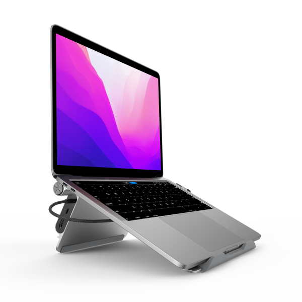 CASA HUB Stand | Grau | USB-C 5-in-1 Laptop-Ständer Hub