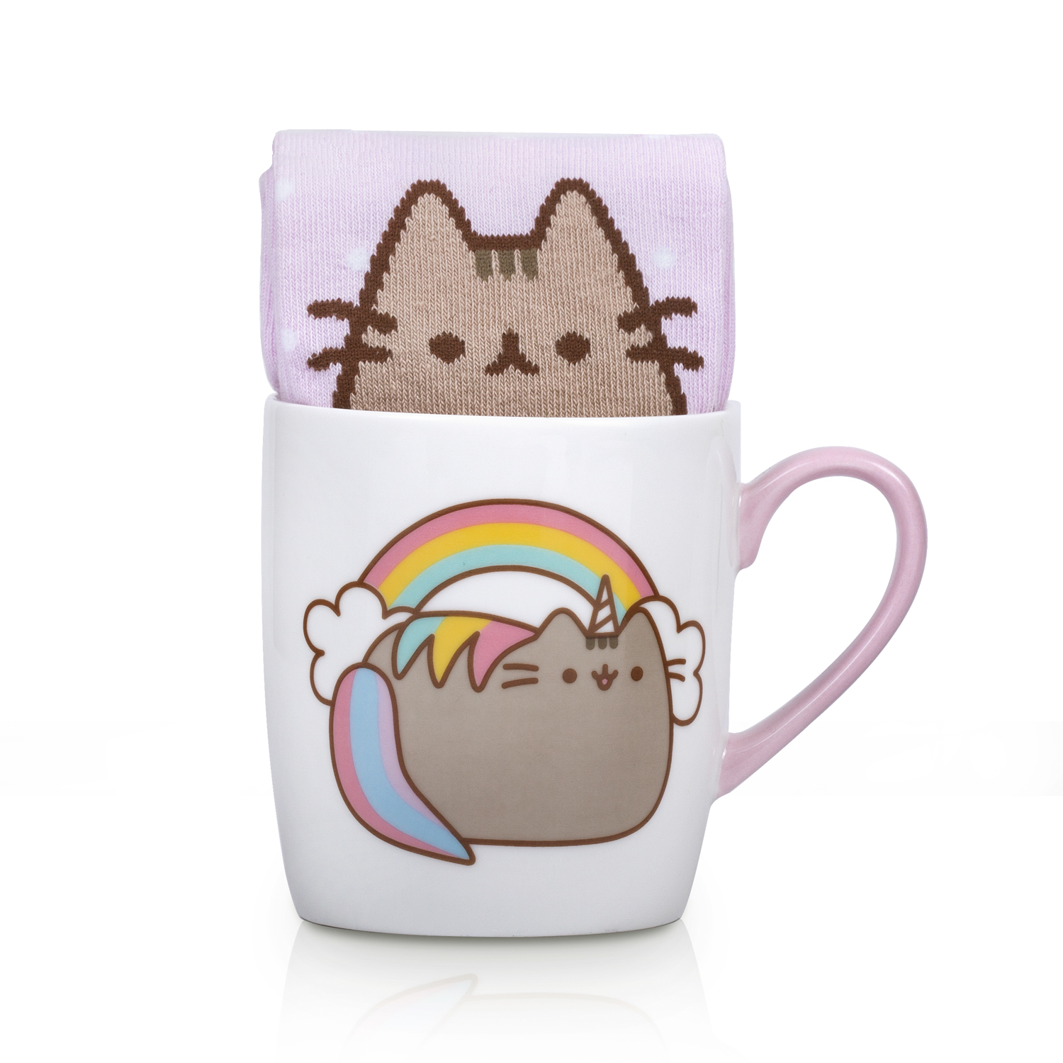 Pusheen - Tasse mit Socke - Einhorn
