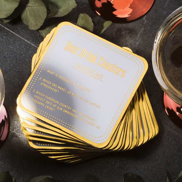 Trinkspiel - Untersetzer "Quiz Drink Mats"