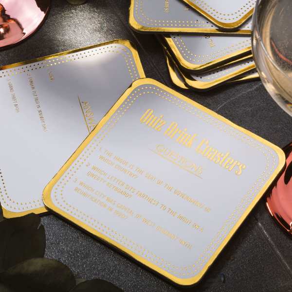 Trinkspiel - Untersetzer "Quiz Drink Mats"