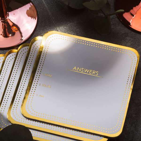Trinkspiel - Untersetzer "Quiz Drink Mats"