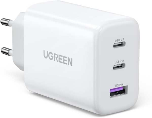 USB C Schnellladegerät 65W 3-Port, weiss